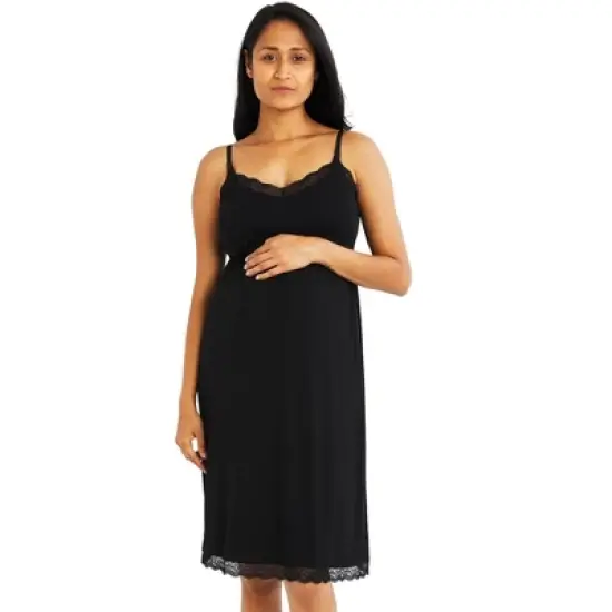 Lace Trim Clipdown Nursing Nightgown | A Pea in the Pod image {8}