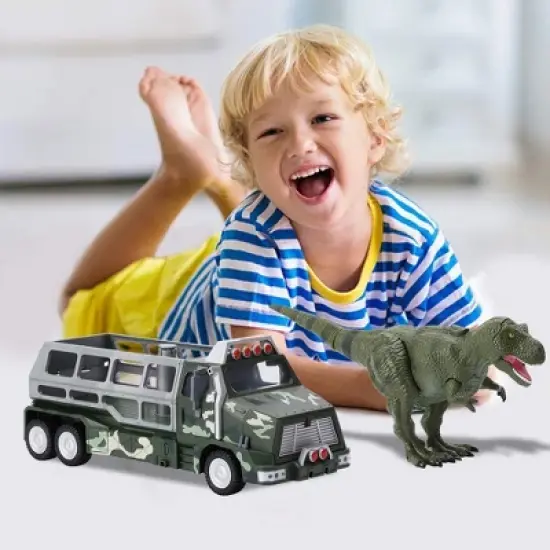 BUILD ME Dinosaur Transport Truck Toy image {2}