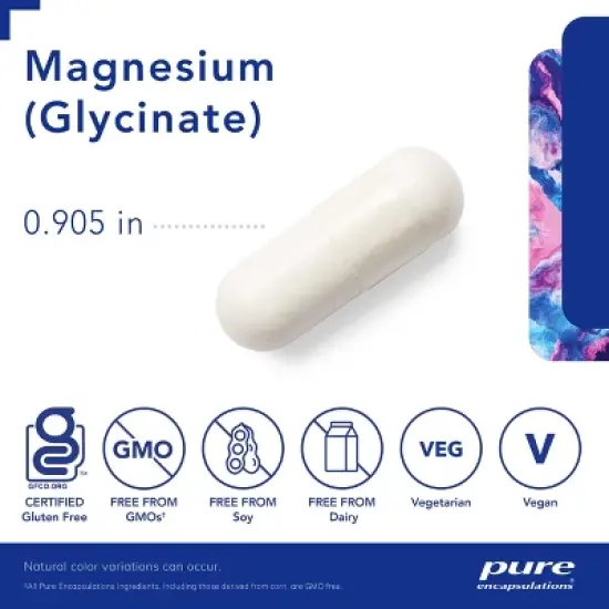 Pure Encapsulations Magnesium (Glycinate) - Supplement to Support Stress Relief, Sleep, Heart Health, Nerves, Muscles, and Metabolism image {2}