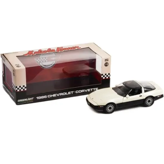 1986 Chevrolet Corvette Conv. Silver Beige Met. & Black "Malcom Konner Commemorative Ed" 1/18 Diecast Model Car by Greenlight image {2}