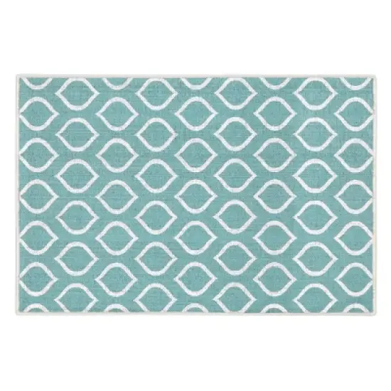 Sussexhome Drop Collection Cotton Heavy Duty Low Pile Area Rug , 2' x 3' image {11}