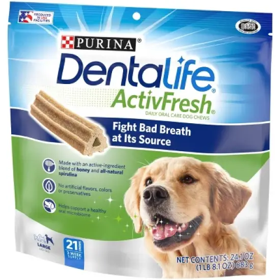Purina Dentalife ActivFresh Chicken Large Chewy Dog Treats image {5}