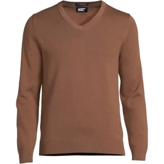 Lands' End Men's Classic Fit Fine Gauge Supima Cotton V-neck Sweater image {13}