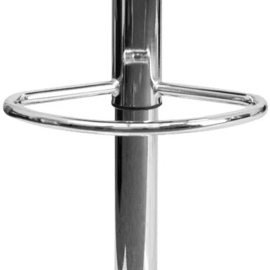 Flash Furniture Contemporary Vinyl Adjustable Height Barstool with Solid Wave Seat and Chrome Base image {5}