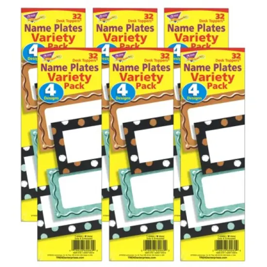 TREND I Heart Metal Dots & Embossed Desk Toppers Name Plates Variety Pack, 32 Per Pack, 6 Packs image {3}