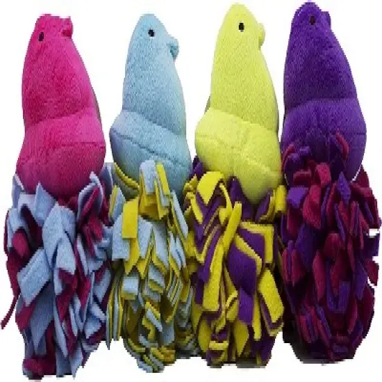Peeps Fleece Bottom Plush Chick Squeaky Pet Toy (Yellow) image {3}