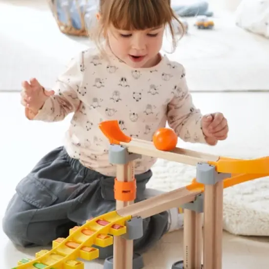 HABA Kullerbu Melody Dominoes Rolling Ball Track Play Set with Xylophone and Stairs for Ages 2+ image {6}