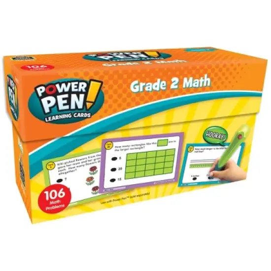 Teacher Created Resources Power Pen Learning Cards, Math Grade 2 image {1}