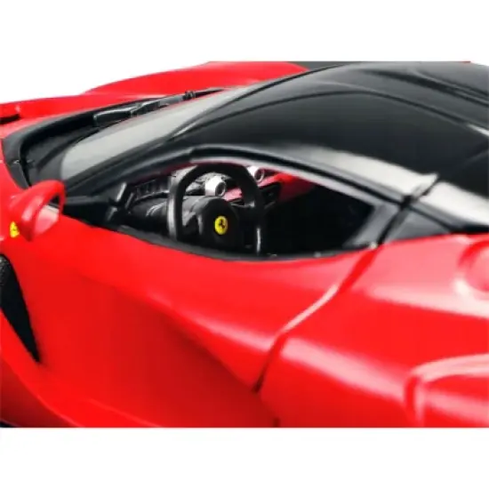 Model Kit Ferrari LaFerrari Red with Black Top (Skill 2) "Assembly Line" 1/24 Diecast Model Car by Maisto image {3}