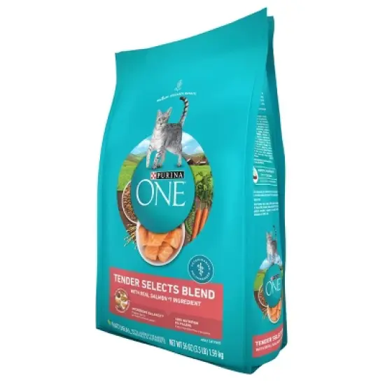Purina ONE Tender Selects Blend with Real Salmon Adult Premium Dry Cat Food image {5}