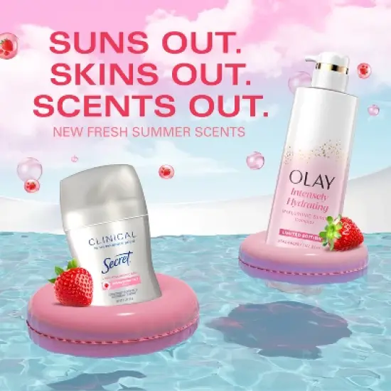 Secret Clinical Strength Invisible Solid Antiperspirant & Deodorant - Strawberry Fizz - 1.6oz image {10}