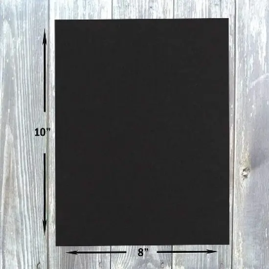 Hamilco 8x10 Black Cardstock Paper 80 lb Cover Card Stock 50 Pack image {1}