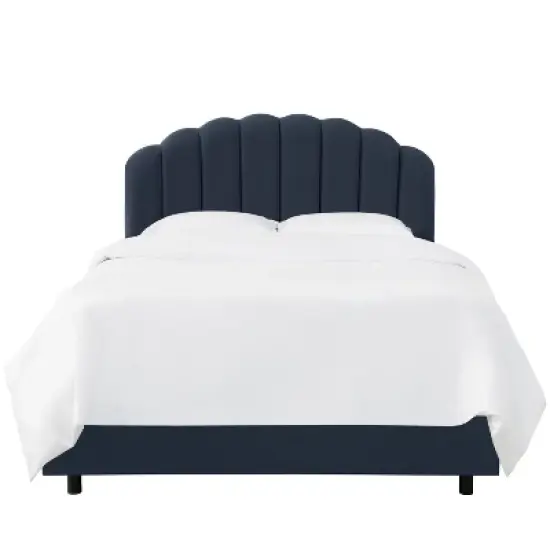Emma Shell Velvet Bed - Skyline Furniture image {1}