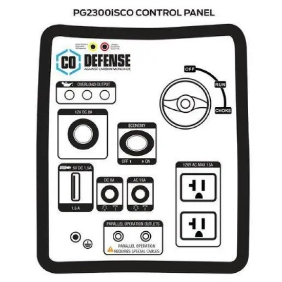 Pulsar 1800w Inverter Gas Powered Generator with CO Alert: Quiet, Compact, RV-Ready, 6-Hour Run Time image {6}