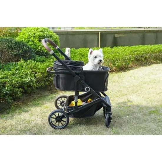 Kinder King 3-in-1 Pet Stroller for Dog, Folding Cat and Dog Stroller with Detachable Cradle image {10}