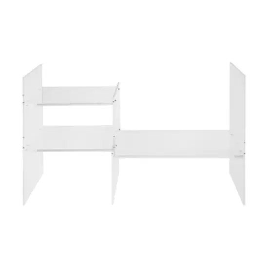 YIYIBYUS Adjustable Acrylic Desk Shelf, Clear Desktop Shelf, Desktop Bookshelf Organizer image {5}