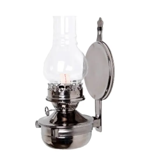 Lehman's Woodshed Wall Mount Oil Lamp, 20 Ounce Oil or Kerosene Fuel Lantern with Removable Reflector for Wall or Table, 3/4 Inch Wick, Indoor Use image {5}