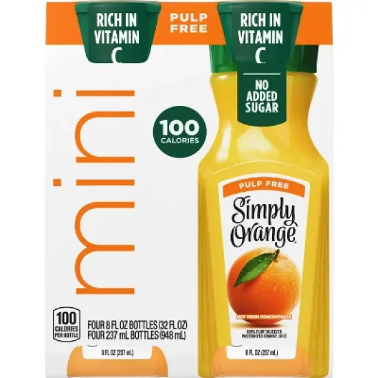 Simply Pulp Free Orange Juice - 32 fl oz/4ct image {2}