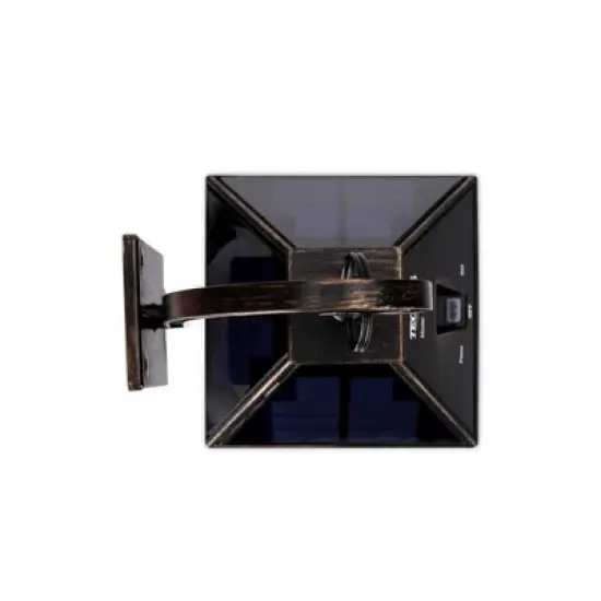 Solar Portable Hanging Outdoor Lantern with Hanger and Flame/Still Light Black - Techko Maid image {4}