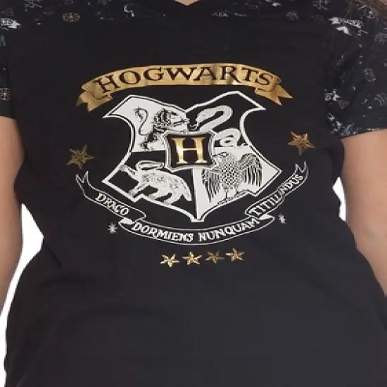 Harry Potter Big Girls Hermione Granger Hogwarts Golden Snitch Crest Pajama Set image {1}