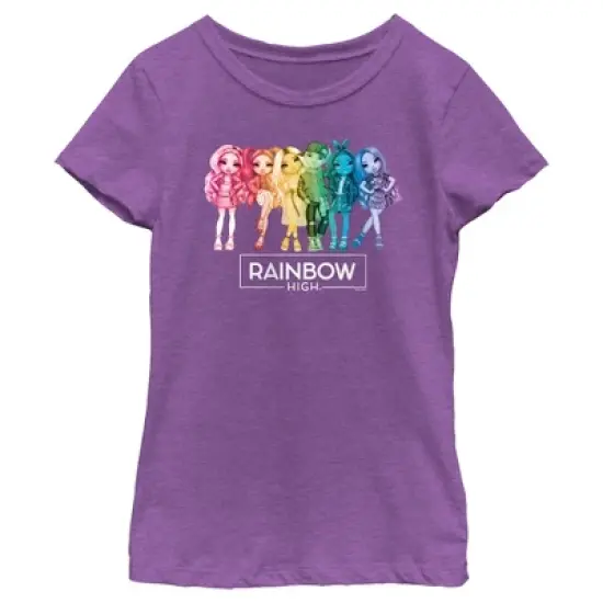 Girl's Rainbow High Classic Logo Characters T-Shirt image {3}