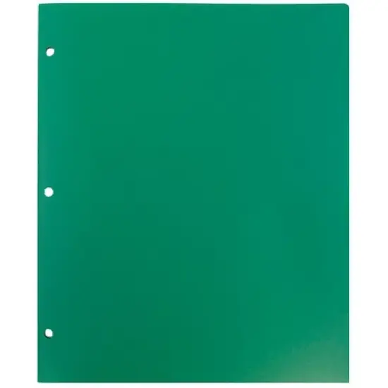 JAM 6pk Heavy Duty 3 Hole Punch 2 Pocket School Presentation Paper Folder Green image {4}