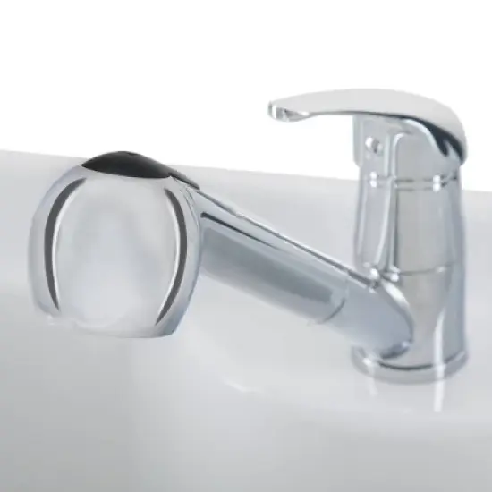 Lindor Transitional Laundry Cabinet with Pull-Out Faucet and ABS Sink White - WyndenHall image {4}