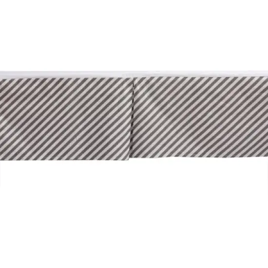 Bacati - White/Gray Warp Stripes Crib/Toddler Bed Skirt image {2}