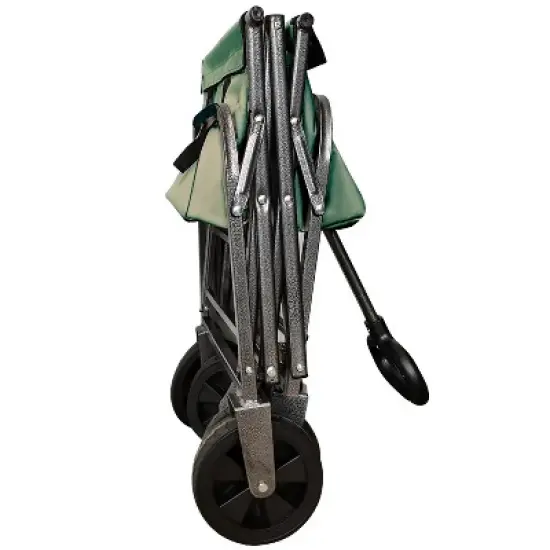 Collapsible Foldable Wagon Cart w/ strapping system, Beach Wagon ,Utility Wagon Grocery Cart Camping Shopping Sports Gardeing Fishing Supports 225lbs image {10}