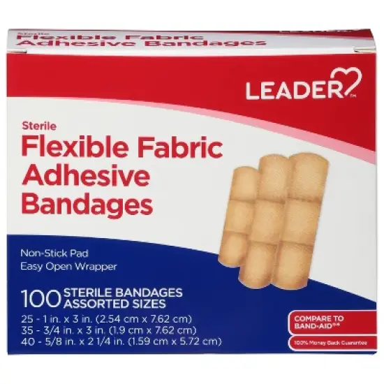 Leader Flexible Fabric Adhesive Bandages 100 ct image {9}