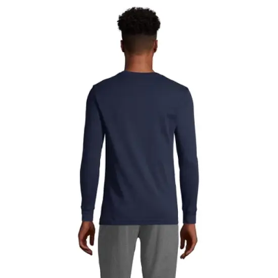 Lands' End Men's Knit Rib Pajama Henley image {1}