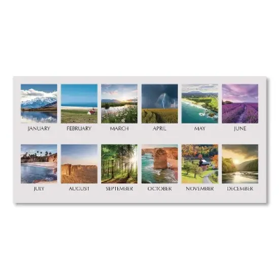 Earthscapes Recycled Desk Tent Monthly Calendar, Scenic Photography, 8.5 x 4.5, White Sheets, 12-Month (Jan to Dec): 2026 image {2}