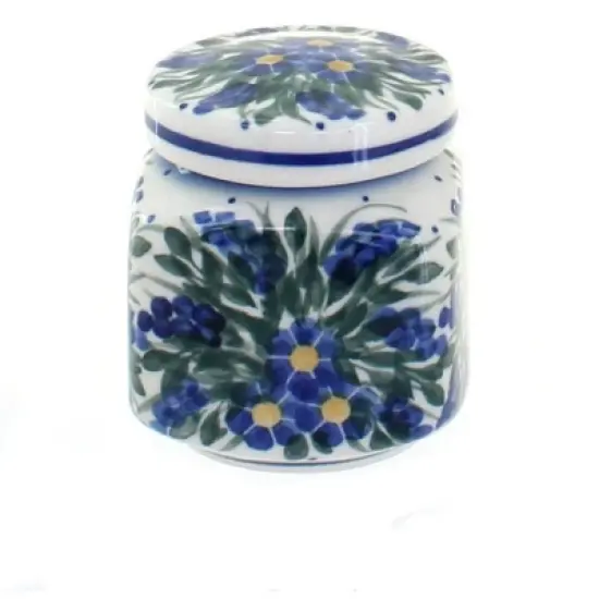 Blue Rose Polish Pottery Hyacinth Small Jar image {1}