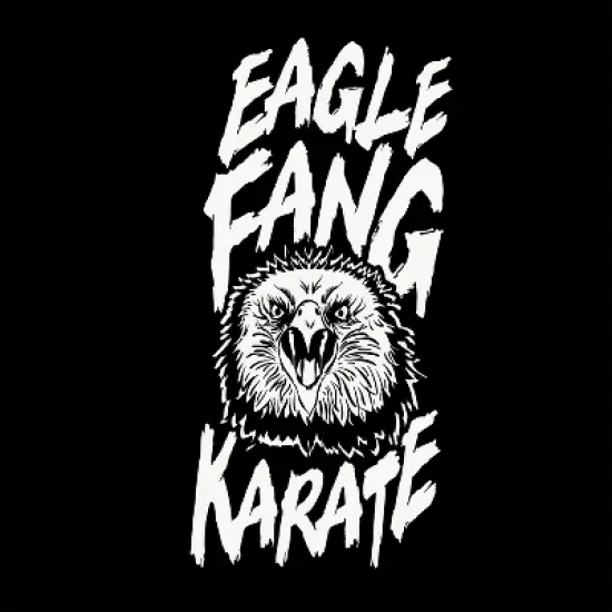 Cobra Kai Eagle Fang Karate Graphic Crew Neck Long Sleeve Black Youth Sweatshirt image {1}