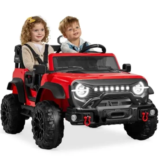 Best Choice Products Kids 24V 2-Seater Electric Ride-On Car Truck w/ Parent Control, Bluetooth, LED Lights image {16}
