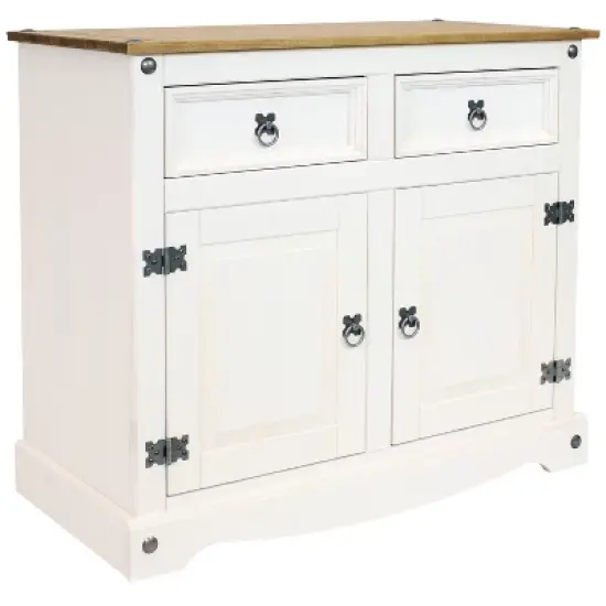 Sunnydaze Kitchen Sideboard Cabinet with 2 Drawers and 2 Doors - Solid Pine Construction image {13}