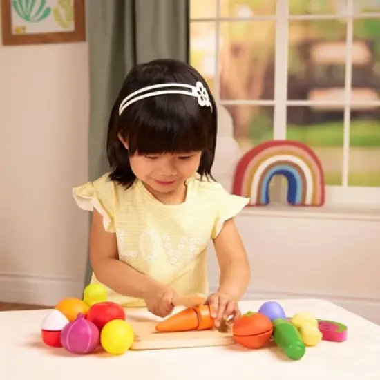 B. toys - Wooden Play Fruits & Vegetables for Slicing - Chop 'n' Play Fruits & Veggies image {1}