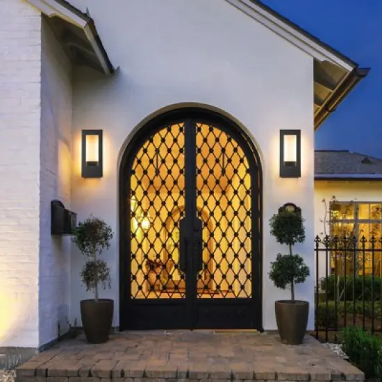 LLHZSY 2-Light 24W Matte Integrate LED Outdoor Wall Light Fixture 14 4/5" Exterior Light Fixture for Post Porch Yard Patio image {2}