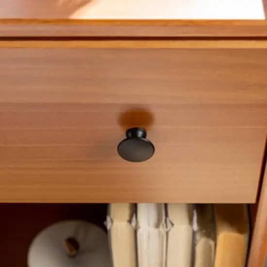 Katie Transitional Tray Top 1 Drawer Solid Wood Nightstand Caramel - Saracina Home image {17}