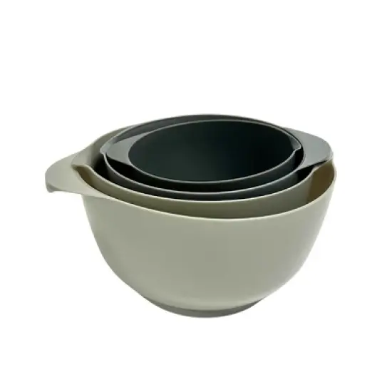 Lexi Home 4-Piece Nested Plastic Mixing Bowl Set with Non-Skid Base image {4}