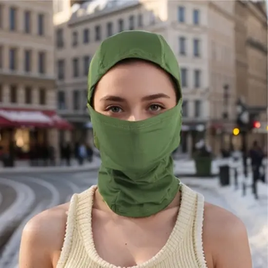 Unique Bargains Quick-drying Ice Silk Solid Balaclava Face Mask 1 Pc image {1}