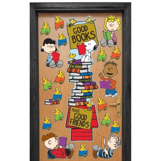 Eureka&reg; Peanuts&reg; Reading All-In-One Door Decor Kit, 32 Pieces Per Set, 3 Sets image {1}