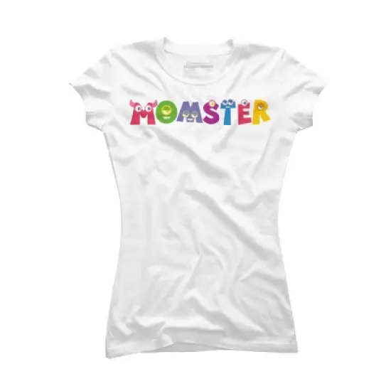 Junior's Design By Humans Cute Momster Cartoon Monster By averilshop T-Shirt image {3}