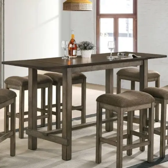 70" Entera Expandable Counter Height Dining Table Dark Walnut/Chestnut - HOMES: Inside + Out image {1}