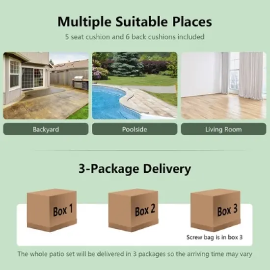 Costway 4PCS Patio Furniture Set Aluminum Frame Loveseat Coffee Table Cushions Deck Grey image {7}