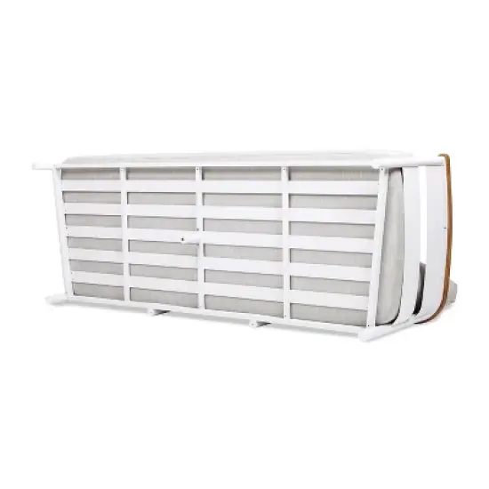 FIONECA 2-Piece Teak & Aluminum Outdoor Sofa with Coffee Table, Modern Patio Conversation Set with Cushions for Garden & Backyard image {13}