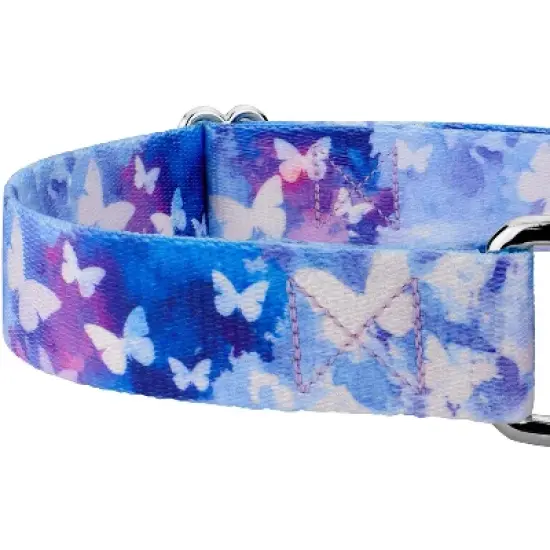 Country Brook Petz - Watercolor Butterflies Martingale Dog Collar image {3}