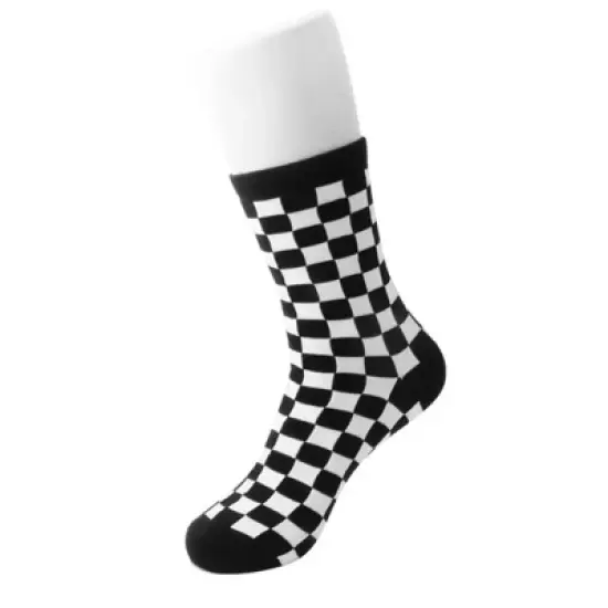 Black and White Checkered Socks (Women's Sizes, Adult Medium) from the Sock Panda image {4}