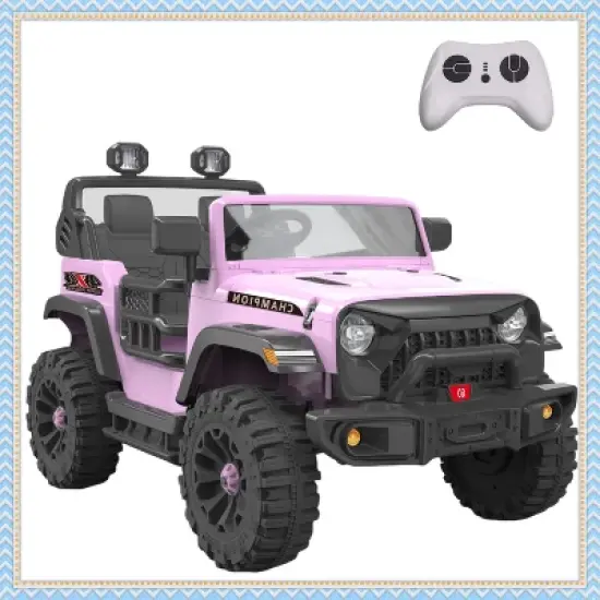 24V 2 Seater Ride on Toys for Kids, Ride on Truck with Remote Control, Bluetooth,2X200W Powerful Motors, Lights, Powered Wheels for Boys Girls image {7}