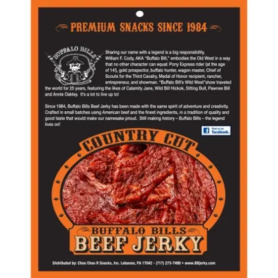 Buffalo Bills 6-ct Traditional Country Cut Beef Jerky Sampler - Six 2.6oz Packs image {2}